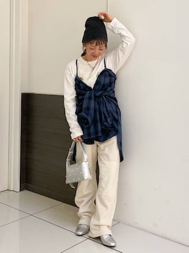 「アイテム（帽子）」を使った、MIKUさん（レディース・150cm・30代）の秋コーディネート
