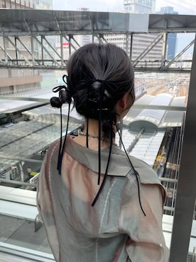 「アイテム（ヘアゴム）」を使った、MIKUさん（レディース・150cm・30代）の夏コーディネート