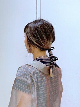 「アイテム（ヘアゴム）」を使った、MIKUさん（レディース・150cm・30代）の夏コーディネート