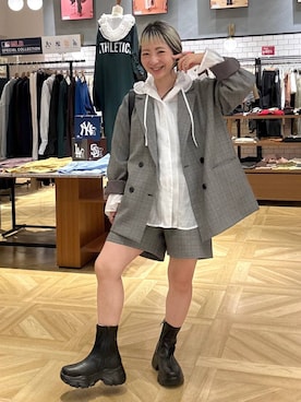 「アイテム（リング）」を使った、MIKUさん（レディース・150cm）の秋コーディネート