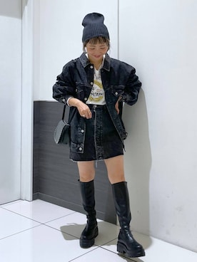 「アイテム（帽子）」を使った、MIKUさん（レディース・150cm・30代）の秋コーディネート