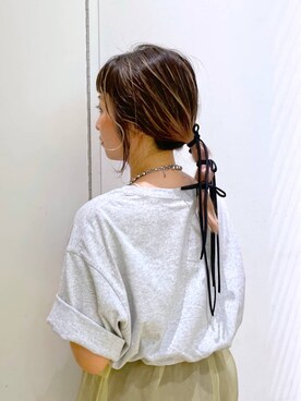 「アイテム（ヘアゴム）」を使った、MIKUさん（レディース・150cm・30代）の夏コーディネート