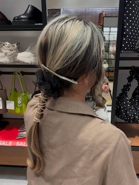 「アイテム（バレッタ/ヘアクリップ）」を使った、MIKUさん（レディース・150cm・30代）の夏コーディネート