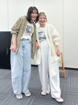 「アイテム（スウェットパンツ）」を使った、MIKUさん（レディース・150cm・30代）の春コーディネート