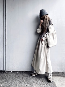 「ITEMS URBANRESEARCH（アイテムズ アーバンリサーチ）のニットベストドッキングワンピース（ワンピース）」を使った、Lilyさん（レディース・160cm）の冬コーディネート