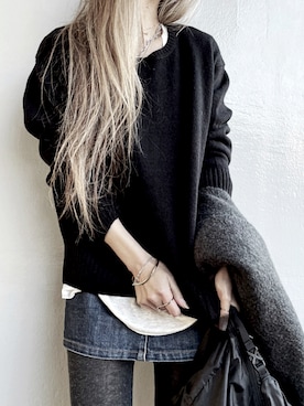 「ciite'（シーテ）のアイテム（ブレスレット）」を使った、Lilyさん（レディース・160cm）の冬コーディネート