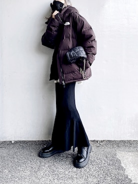 「GRL（グレイル）のニットマーメイドスカート（スカート）」を使った、Lilyさん（レディース・160cm）の冬コーディネート