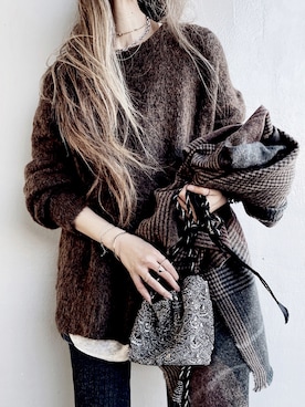 「ciite'（シーテ）のアイテム（ブレスレット）」を使った、Lilyさん（レディース・160cm）の冬コーディネート