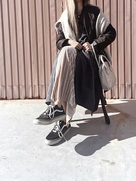 「Traditional Weatherwear」｜「アイテム（シャツワンピース）」を使った、Lilyさん（レディース・160cm）の秋コーディネート