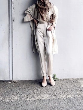 「CENE」｜「アイテム（ジャケット/アウター）」を使った、Lilyさん（レディース・160cm）の春コーディネート