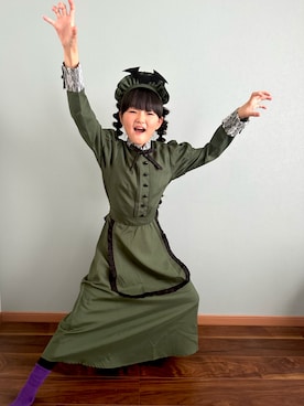 「アイテム（レッグウェア）」を使った、hanaさん（キッズ・137cm）の秋コーディネート