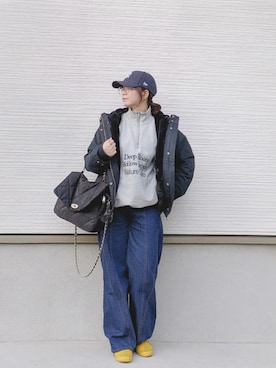 「アイテム（マウンテンパーカー）」を使った、yakkoさん（レディース・152cm）の秋コーディネート