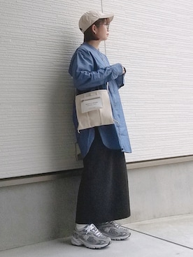 「NEW ERA（ニューエラ）の＜NEW ERA（ニューエラ）＞ T/W 9THIRTY LA/キャップ（キャップ）」を使った、yakkoさん（レディース・152cm）の春コーディネート