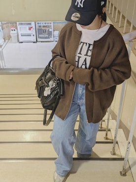 「アイテム（キャップ）」を使った、yakkoさん（レディース・152cm）の秋コーディネート