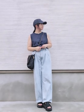 「CIAOPANIC TYPY（チャオパニックティピー）のアイテム（パンツ）」を使った、yakkoさん（レディース・152cm）の夏コーディネート