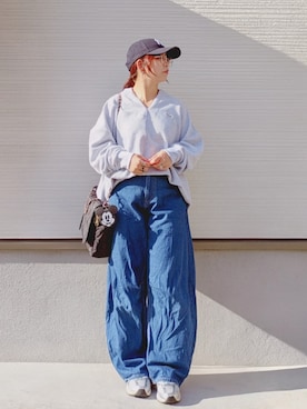 「アイテム（ポーチ）」を使った、yakkoさん（レディース・152cm）の秋コーディネート