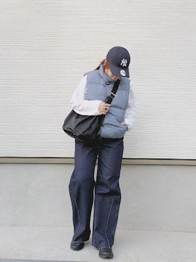 「アイテム（ベスト）」を使った、yakkoさん（レディース・152cm）の秋コーディネート