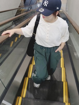 「アイテム（キャップ）」を使った、yakkoさん（レディース・152cm）の夏コーディネート