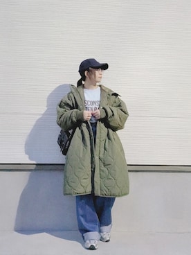 「アイテム（ダウンジャケット/コート）」を使った、yakkoさん（レディース・152cm）の秋コーディネート