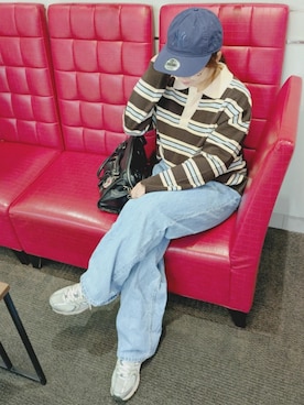 「JEANASIS（ジーナシス）のアイテム（ボストンバッグ）」を使った、yakkoさん（レディース・152cm）の秋コーディネート