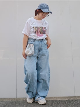 「wee9s（ウィークス）のアイテム」を使った、yakkoさん（レディース・152cm）の夏コーディネート