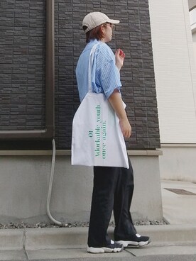 「NEW ERA（ニューエラ）の＜NEW ERA（ニューエラ）＞ T/W 9THIRTY LA/キャップ（キャップ）」を使った、yakkoさん（レディース・152cm）の夏コーディネート