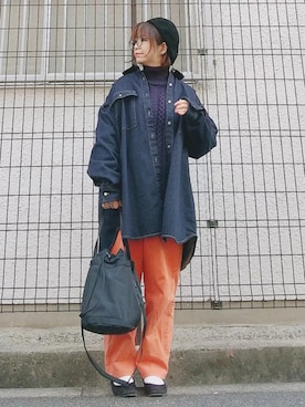 「ほめられ本命コーデ」｜「アイテム（ハンチング/ベレー帽）」を使った、yakkoさん（レディース・152cm）の冬コーディネート