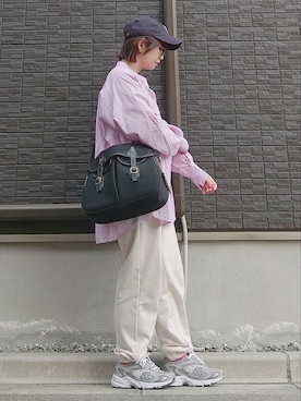 「ごきげんウィーク」｜「アイテム（スウェットパンツ）」を使った、yakkoさん（レディース・152cm）の春コーディネート