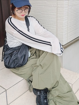 「PUBLUX（パブリュクス）のアイテム（パンツ）」を使った、yakkoさん（レディース・152cm）の秋コーディネート