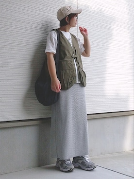 「NEW ERA（ニューエラ）の＜NEW ERA（ニューエラ）＞ T/W 9THIRTY LA/キャップ（キャップ）」を使った、yakkoさん（レディース・152cm）の夏コーディネート