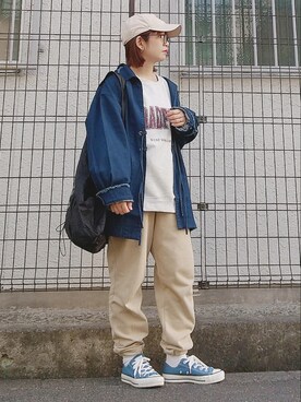 「mystic（ミスティック）のアイテム（スウェット）」を使った、yakkoさん（レディース・152cm）の春コーディネート