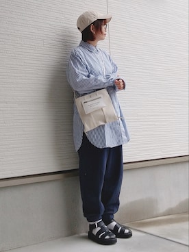 「ごきげんウィーク」｜「アイテム（スウェットパンツ）」を使った、yakkoさん（レディース・152cm）の春コーディネート