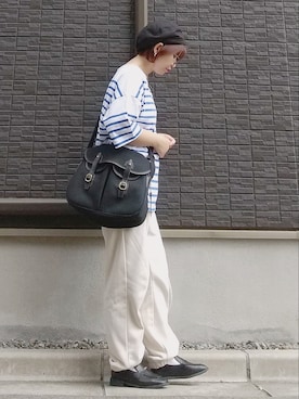 「Ruben（ルーベン）のアイテム（ハンチング/ベレー帽）」を使った、yakkoさん（レディース・152cm）の夏コーディネート