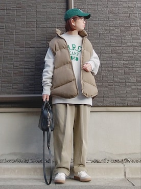 「aimoha（アイモハ）のアイテム（ジャケット/アウター）」を使った、yakkoさん（レディース・152cm）の冬コーディネート
