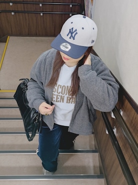 「アイテム（ボストンバッグ）」を使った、yakkoさん（レディース・152cm）の秋コーディネート