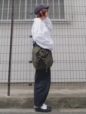 「タックイン」｜「アイテム（バレエシューズ）」を使った、yakkoさん（レディース・152cm）の秋コーディネート