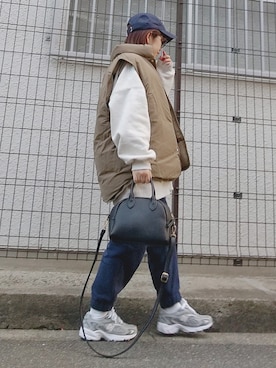 「aimoha（アイモハ）のアイテム（ジャケット/アウター）」を使った、yakkoさん（レディース・152cm）の冬コーディネート
