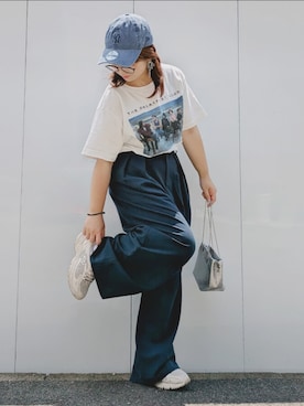 「UCS（ユーシーエス）のアイテム」を使った、yakkoさん（レディース・152cm）の夏コーディネート