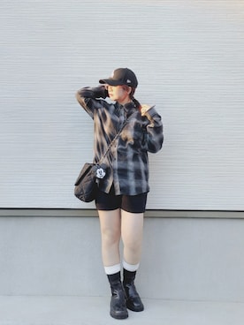 「アイテム（帽子）」を使った、yakkoさん（レディース・152cm）の秋コーディネート