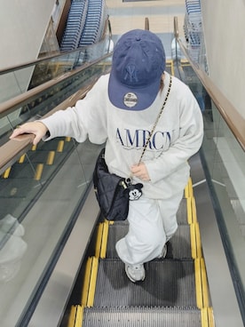 「アイテム（ポーチ）」を使った、yakkoさん（レディース・152cm）の秋コーディネート