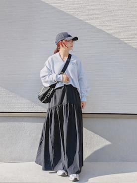 「アイテム（帽子）」を使った、yakkoさん（骨格ストレート・レディース・152cm）の秋コーディネート