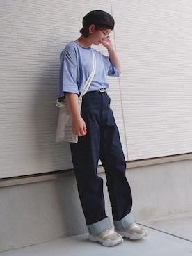 「Ruben（ルーベン）のアイテム（ハンチング/ベレー帽）」を使った、yakkoさん（レディース・152cm）の夏コーディネート
