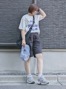 「アイテム（ボディバッグ/ウエストポーチ）」を使った、yakkoさん（レディース・152cm）の夏コーディネート