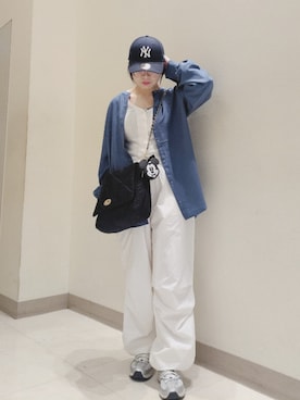 「アイテム（ポーチ）」を使った、yakkoさん（レディース・152cm）の秋コーディネート