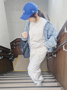 「OMNES（オムネス）のアイテム（トップス）」を使った、yakkoさん（レディース・152cm）の春コーディネート