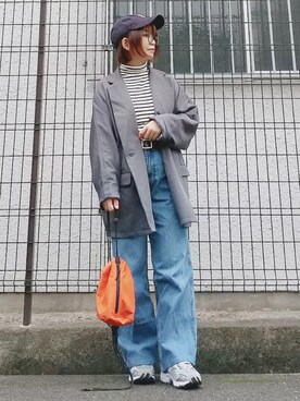 「Chillfar（チルファー）のアイテム（ジャケット/アウター）」を使った、yakkoさん（レディース・152cm）の冬コーディネート