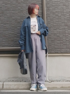 「feepur（フェピュール）のアイテム（バッグ）」を使った、yakkoさん（レディース・152cm）の春コーディネート