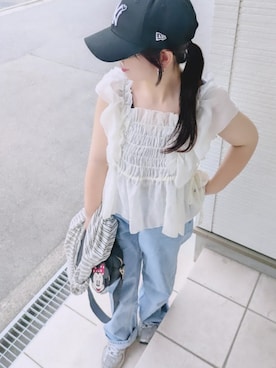 「CIAOPANIC TYPY（チャオパニックティピー）のアイテム（パンツ）」を使った、yakkoさん（レディース・152cm）の夏コーディネート