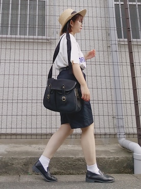 「アイテム（チノパンツ）」を使った、yakkoさん（レディース・152cm）の夏コーディネート
