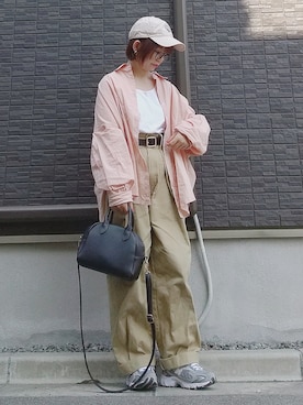 「NEW ERA（ニューエラ）の＜NEW ERA（ニューエラ）＞ T/W 9THIRTY LA/キャップ（キャップ）」を使った、yakkoさん（レディース・152cm）の夏コーディネート